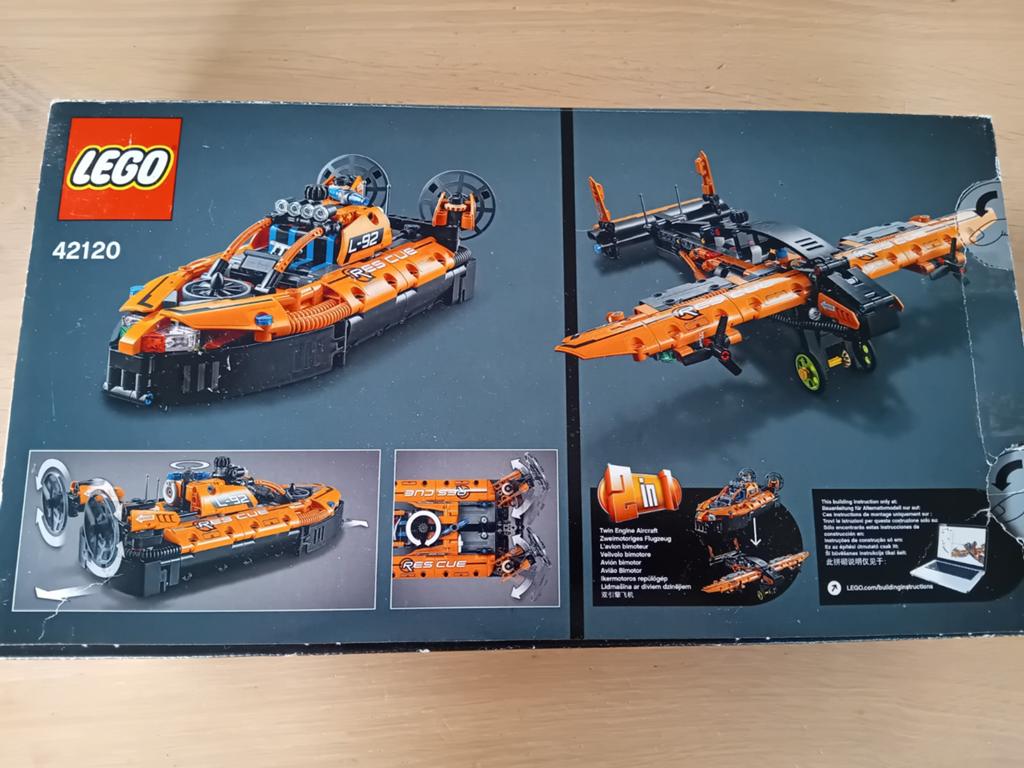 Lego Technic - 2in1 - rescue hovercraft / vliegtuig - 42120, Compleet, Lego, Ophalen of Verzenden, Zo goed als nieuw