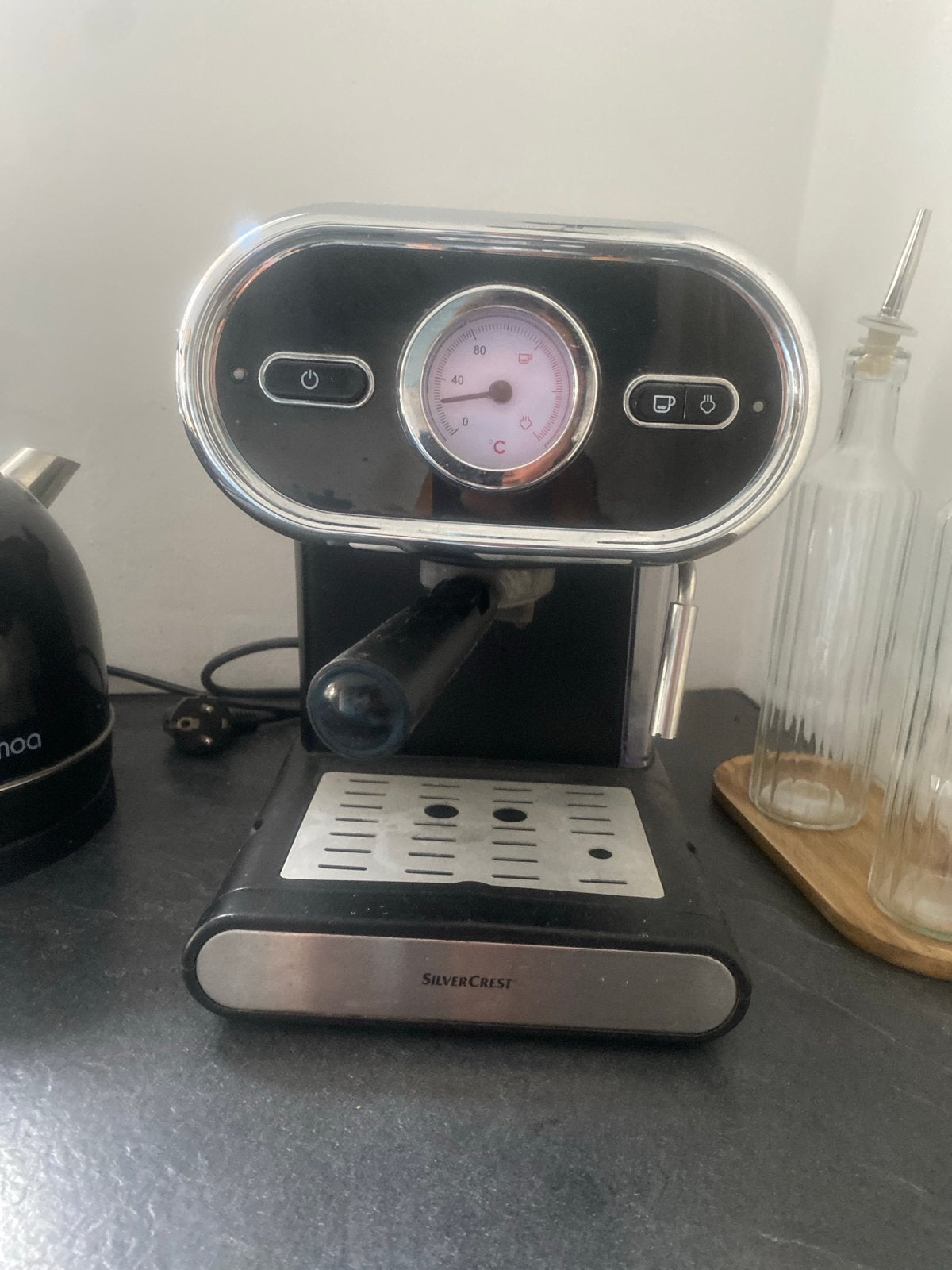 SILVERCREST Piston Koffiemachine - Espresso & Cappuccino, Witgoed en Apparatuur, Koffiezetapparaten, Afneembaar waterreservoir