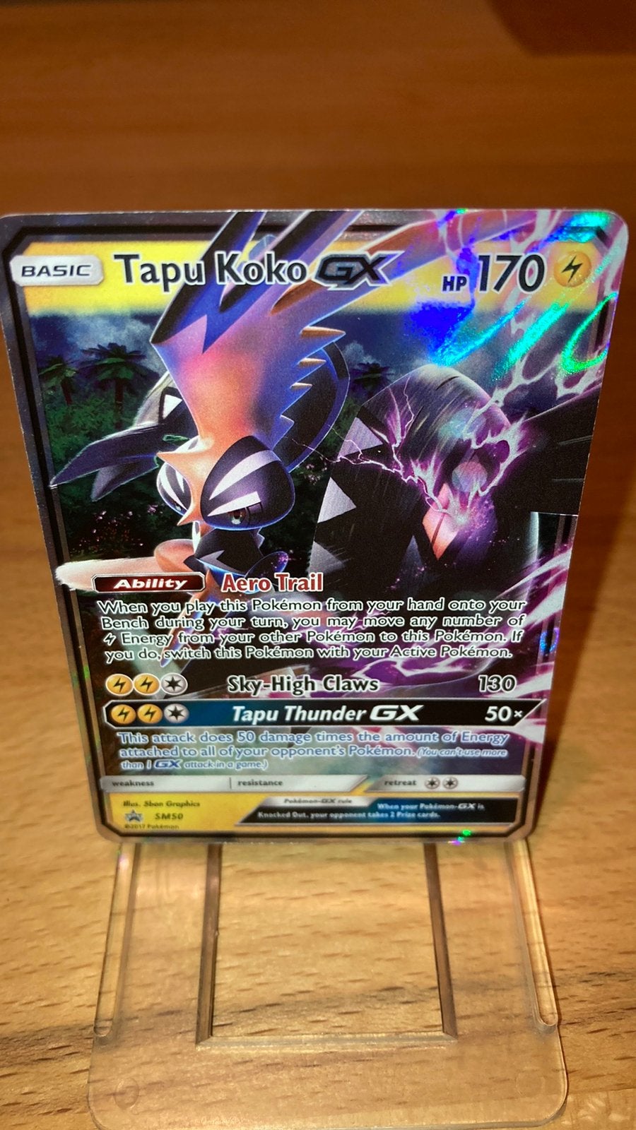 Pokemon Tapu Koko Gx sm promo 50 Sun&Moon 5,00 euro, Hobby en Vrije tijd, Verzamelkaartspellen | Pokémon, Ophalen of Verzenden