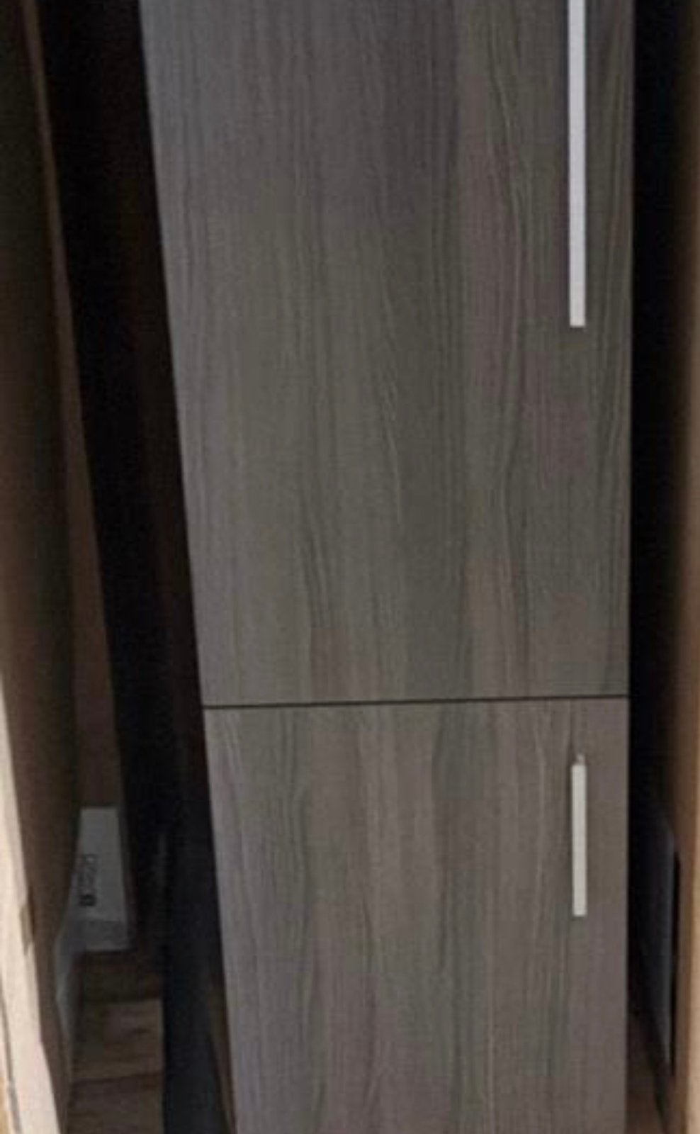 Hoge kast links - Grijs eiken - 165x35x30 cm (2x beschikbaar, Minder dan 50 cm, Nieuw, Ophalen of Verzenden, 150 tot 200 cm