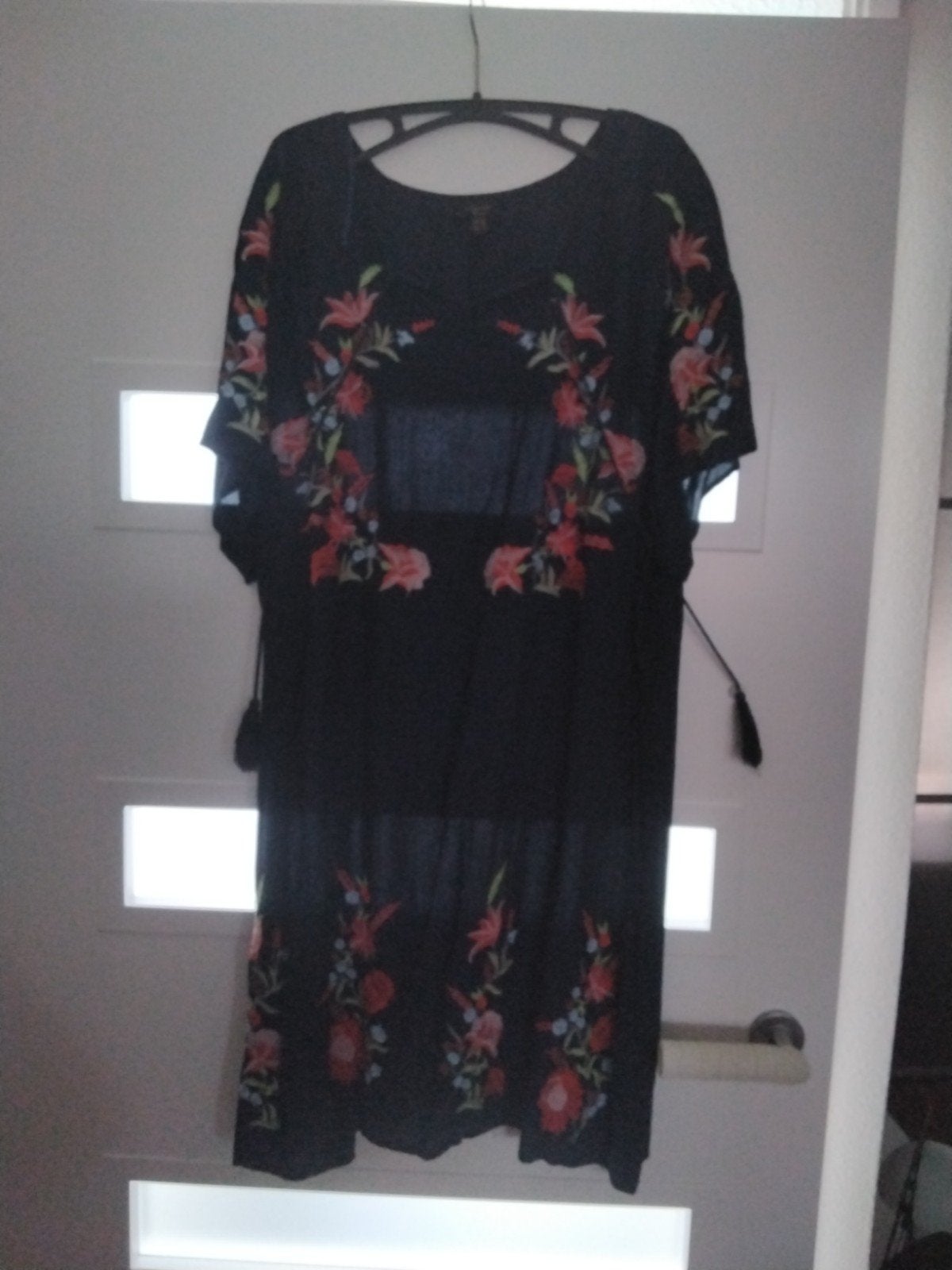 October Woman Jurk met bloemenborduursel, maat XL, Kleding | Dames, Blauw, Maat 46/48 (XL) of groter, October Woman, Ophalen of Verzenden