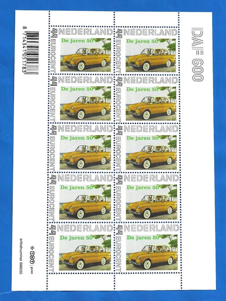 NVPH 2563 Persoonlijk Postzegelvel DAF 600 - 2008, Postzegels en Munten, Verzenden, Na 1940, Postfris