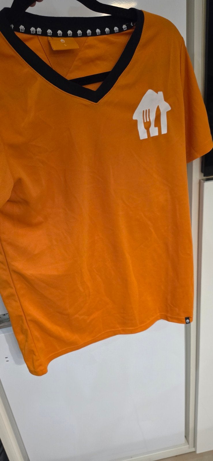 2x Thuisbezorgd T-shirt - Oranje (Maat S), Oranje, Ophalen of Verzenden, Thuisbezorgd.nl, Gedragen