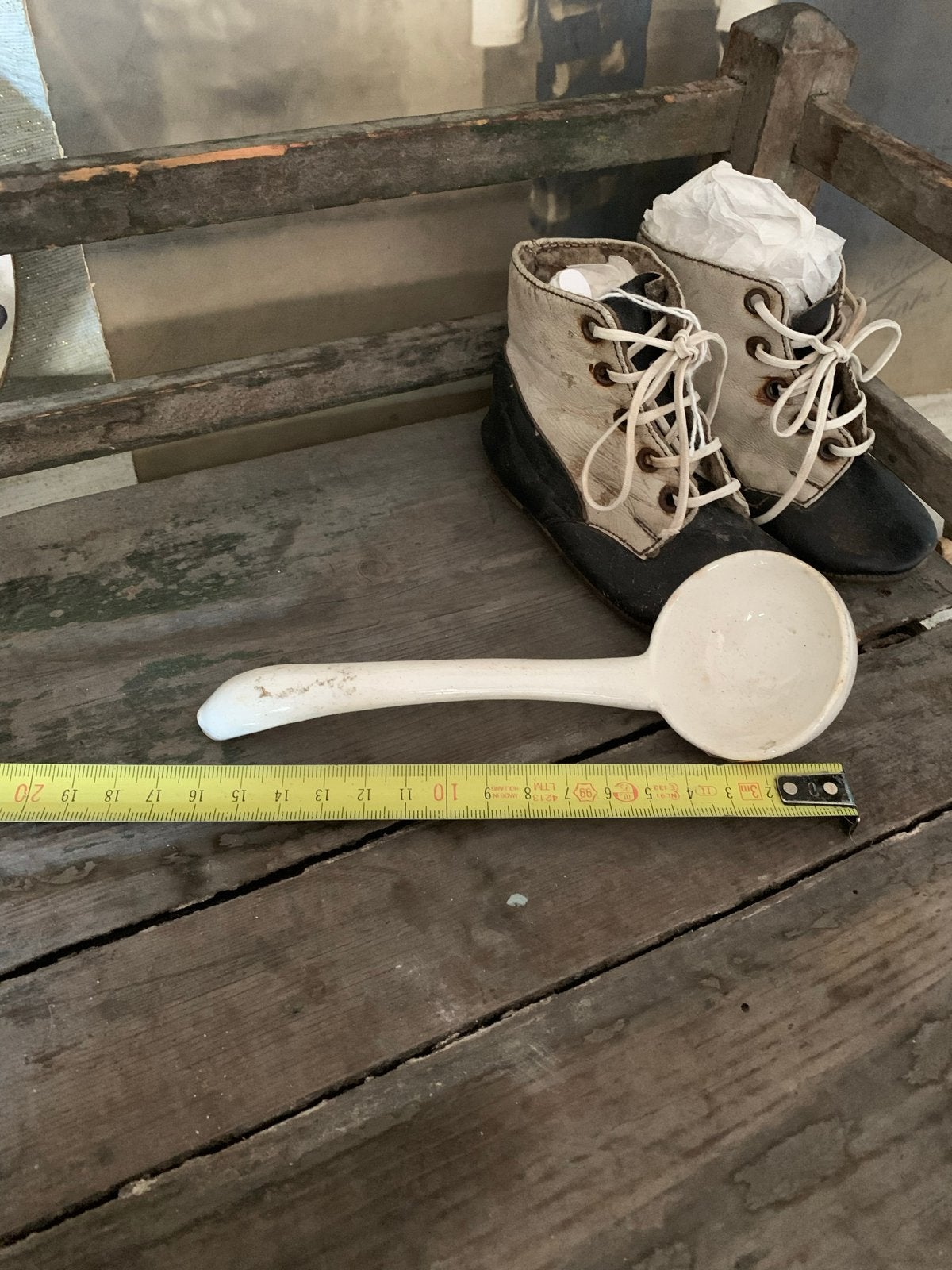 Antieke Licht Beboterde Jus Lepel, Ophalen of Verzenden