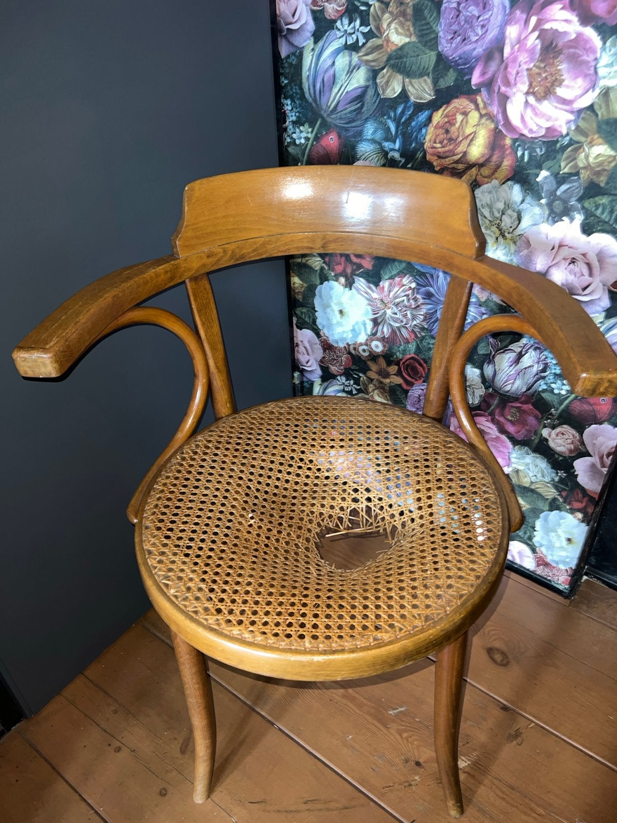 Thonet stoel met rotan zitting - opknapper, Ophalen