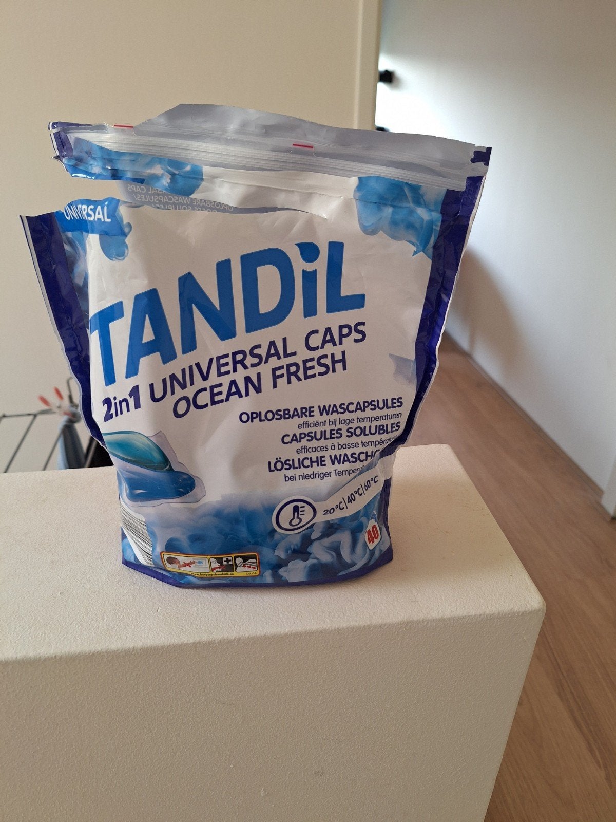 Tandil 2in1 Universal Caps Ocean Fresh (40 stuks), Witgoed en Apparatuur, Wasmachines, Ophalen, Nieuw, Minder dan 85 cm