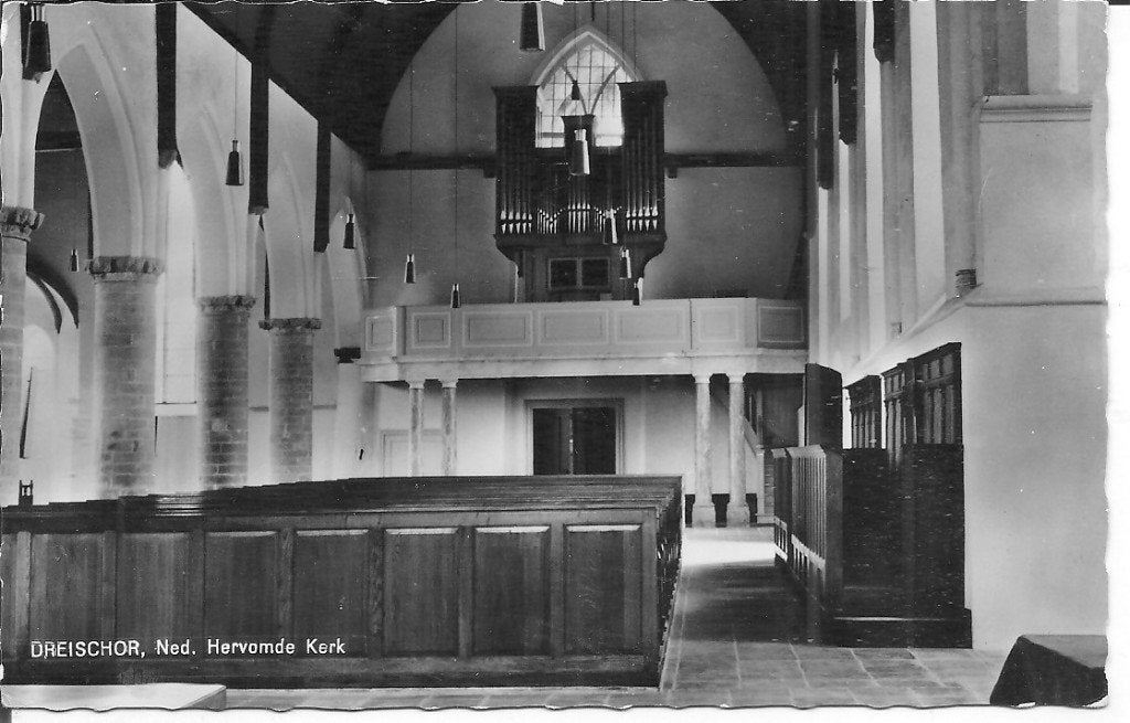 Ansichtkaart Dreischor, Ned. Hervormde Kerk, Ophalen of Verzenden, 1960 tot 1980, Ongelopen, Zeeland