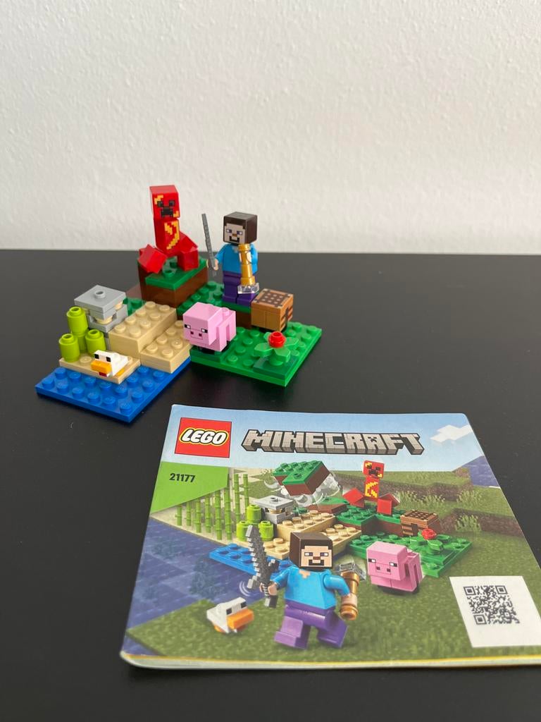 LEGO Minecraft 21177 De Creeper Hinderlaag, Minecraft, Lego, Ophalen of Verzenden, Zo goed als nieuw