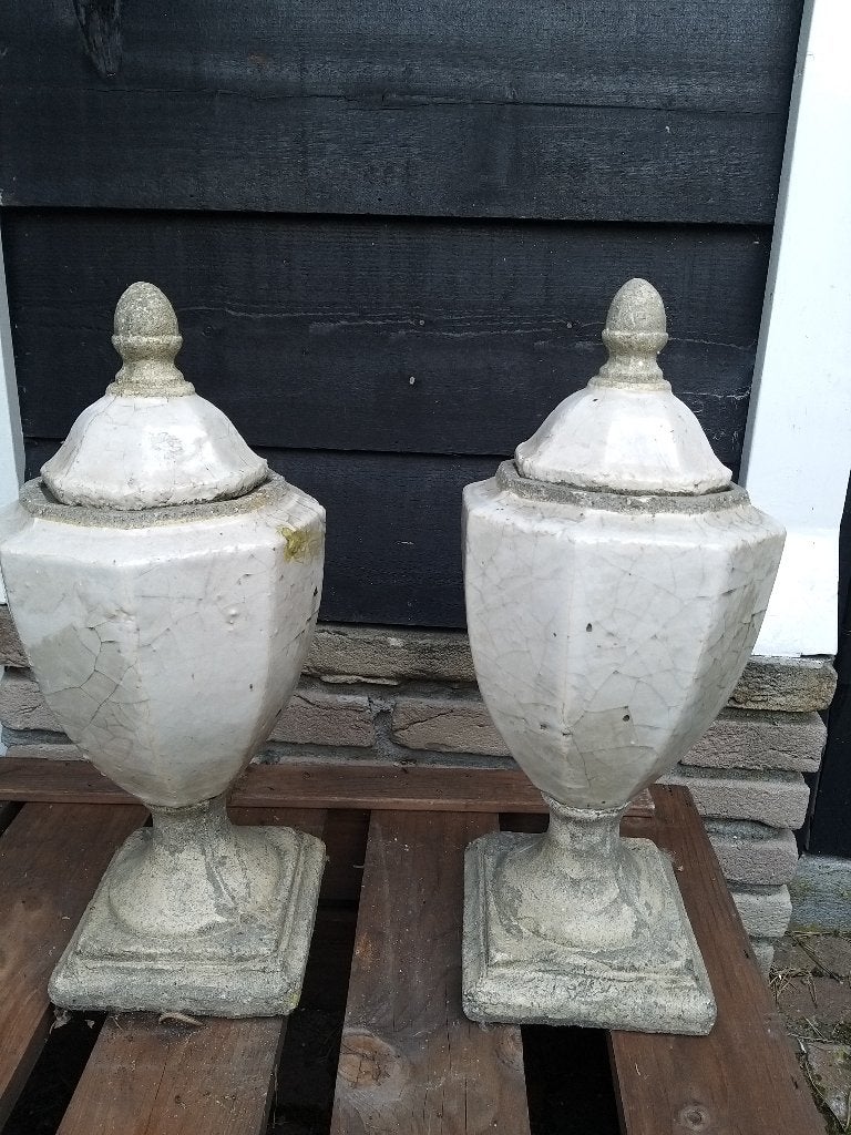 betonnen/craquele  potten/vazen, Ophalen
