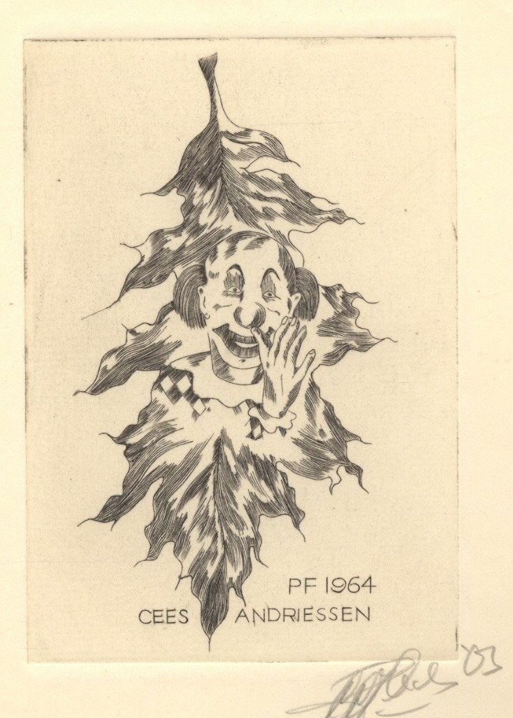 0165 Ex Libris Nederland : Cees Andriessen, 1963, Verzenden, Ex libris
