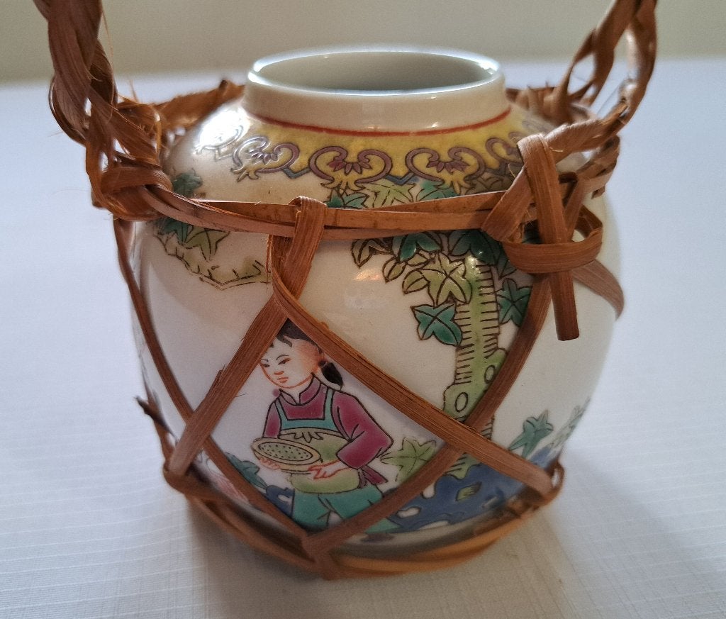 Vintage Chinese porselein Jingdezhen vaas gans vaasje china, Verzenden