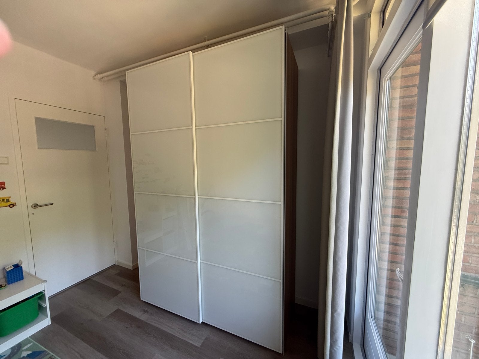 Ikea Pax Kledingkast met schuifdeuren 150x58x236 bxdxh, Ophalen, 200 cm of meer, 150 tot 200 cm, Zo goed als nieuw