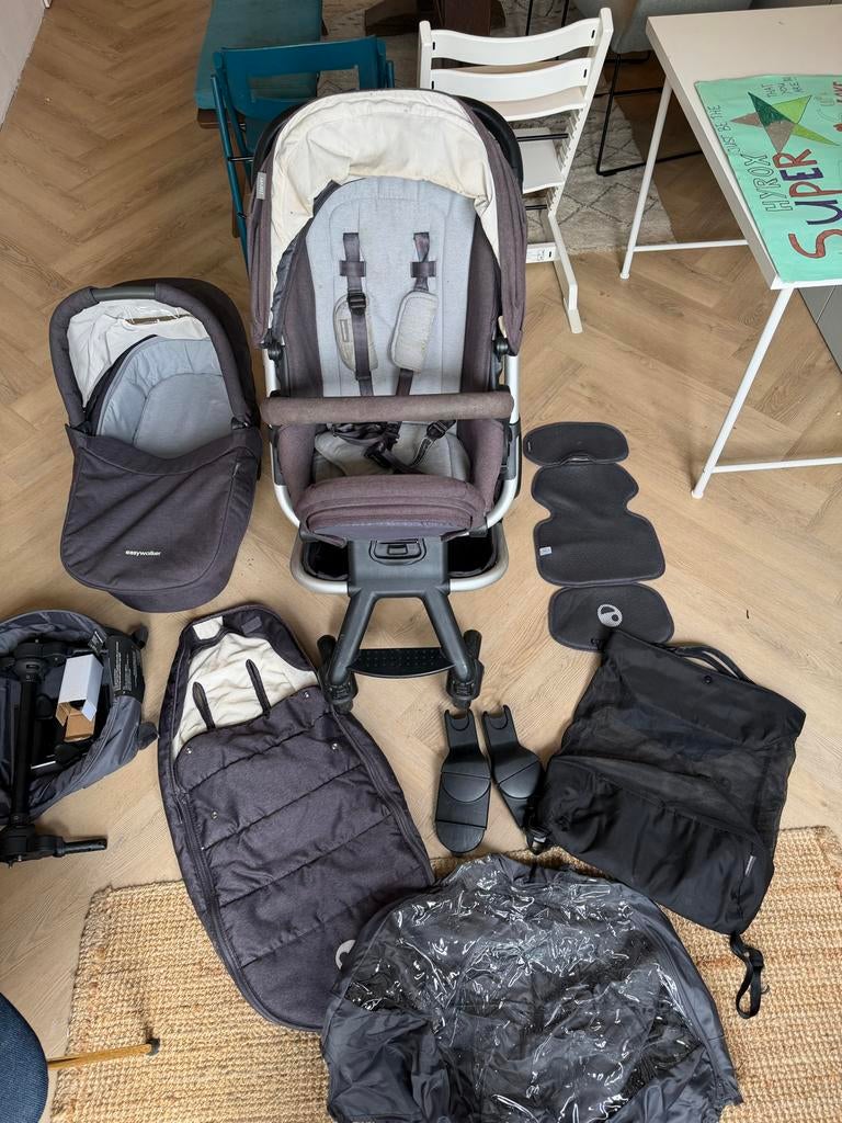Easywalker Harvey Combiwagen met reiswieg en accessoires, Gebruikt, Combiwagen, Met autostoeltje, Ophalen