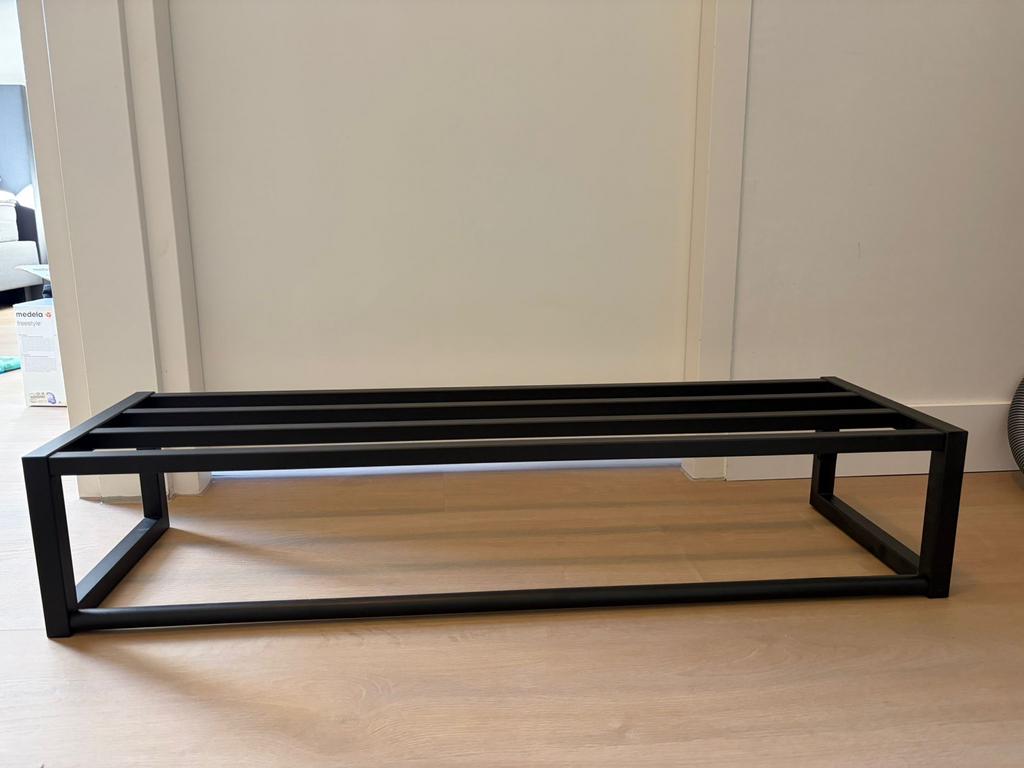 Moderne design kapstok - Eiken/zwart staal, Huis en Inrichting, Woonaccessoires | Kapstokken, 100 tot 150 cm, Nieuw, Hout, Ophalen