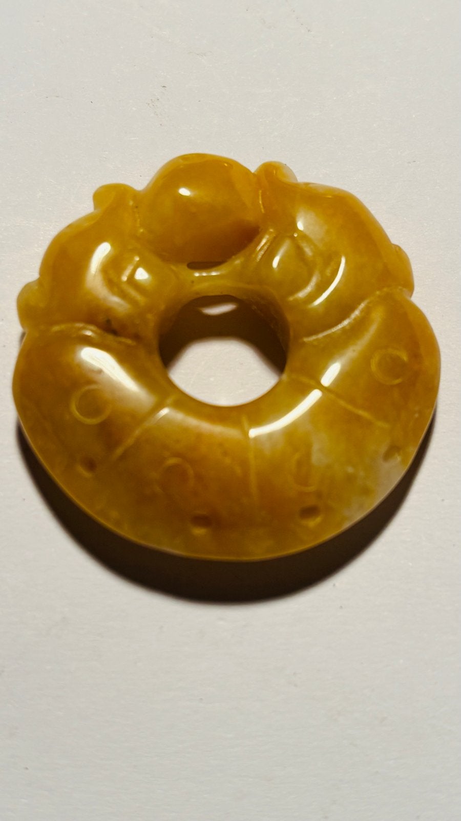 5 Onbehandelde Jadeite Donut Hangers - Blauw/Violet IJzer, Ophalen of Verzenden, Nieuw