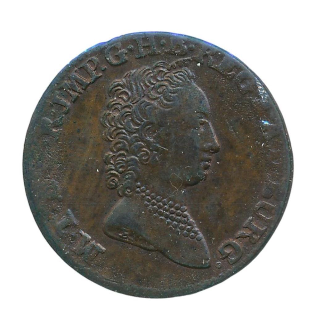 België 2 Liard/Oorden 1750, Ophalen of Verzenden, België, Losse munt