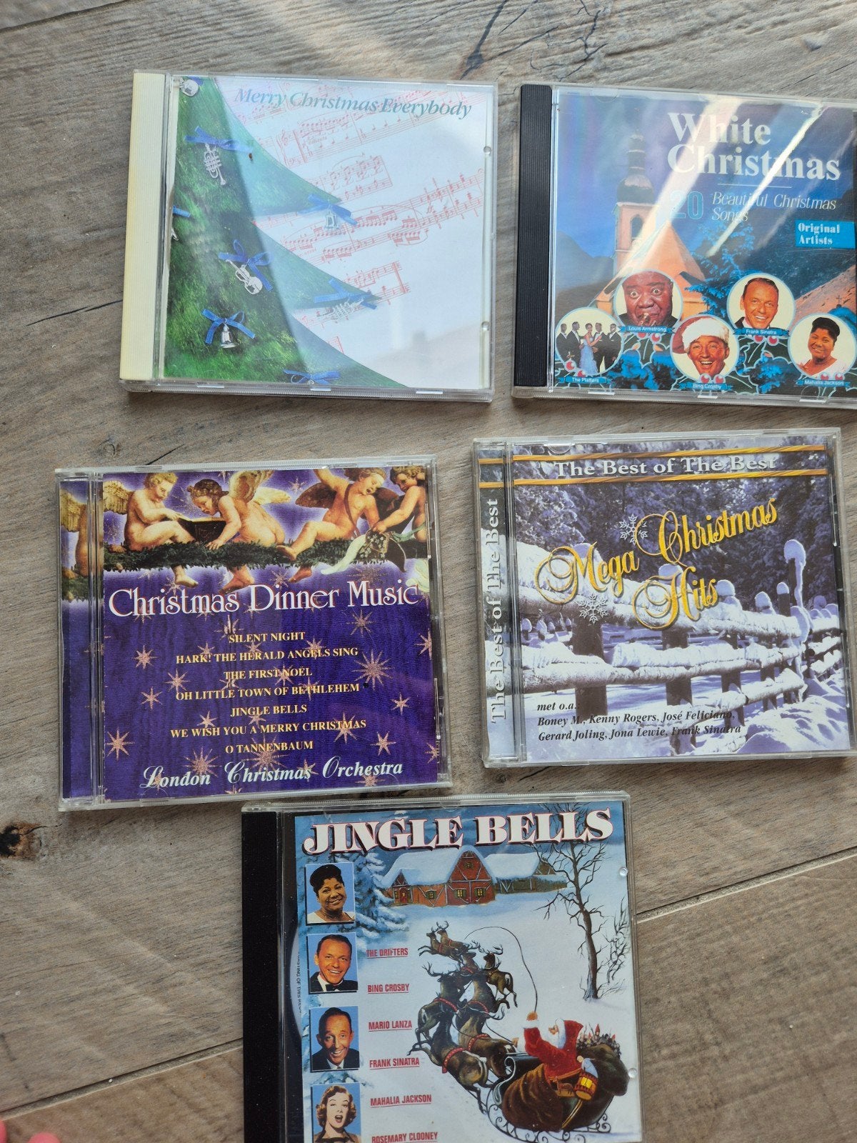 Kerst CD's - Diverse artiesten - 5 stuks, Gebruikt, Kerst, Ophalen of Verzenden, Verzamelalbum