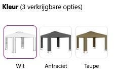 Paviljoen 3x3 partytent wit taupe + LED-slinger GRTS BEZORGD, Minder dan 4 meter, Nieuw, Nvt, Paviljoen