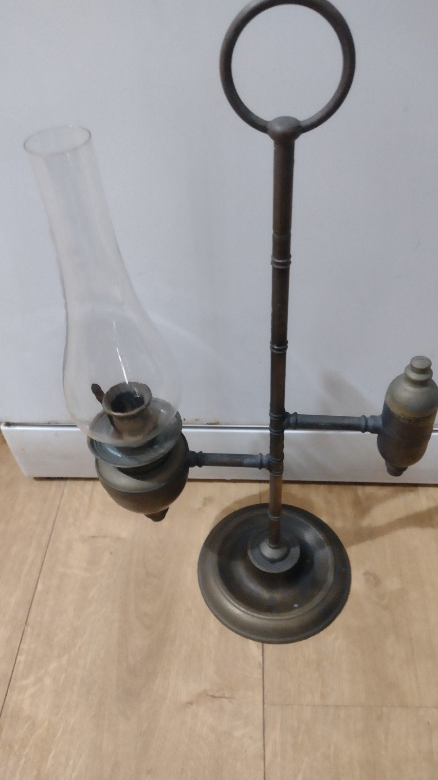 Antieke petroleum lamp origineel, Ophalen of Verzenden