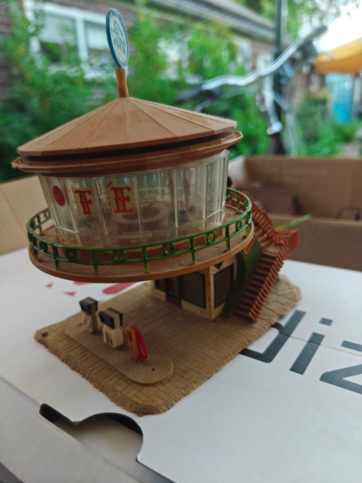 Vintage Ford Garage/Tankstation Model - Verlicht, Ophalen of Verzenden, Gebruikt, Gelijkstroom of Wisselstroom, Overige merken