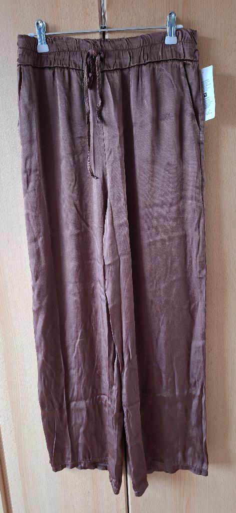 Bruine soepele viscose broek van Italy Moda maat 38/40, Maat 38/40 (M), Bruin, Nieuw, Lang