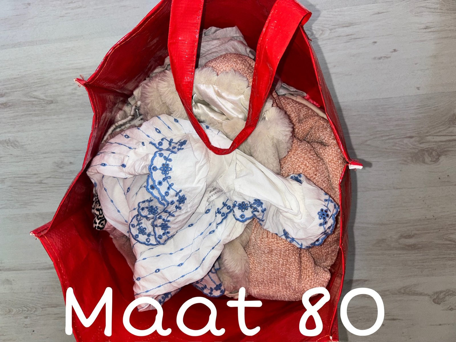 Bigshopper met meisjeskleding in maat 80, Ophalen, Zo goed als nieuw, Maat 80