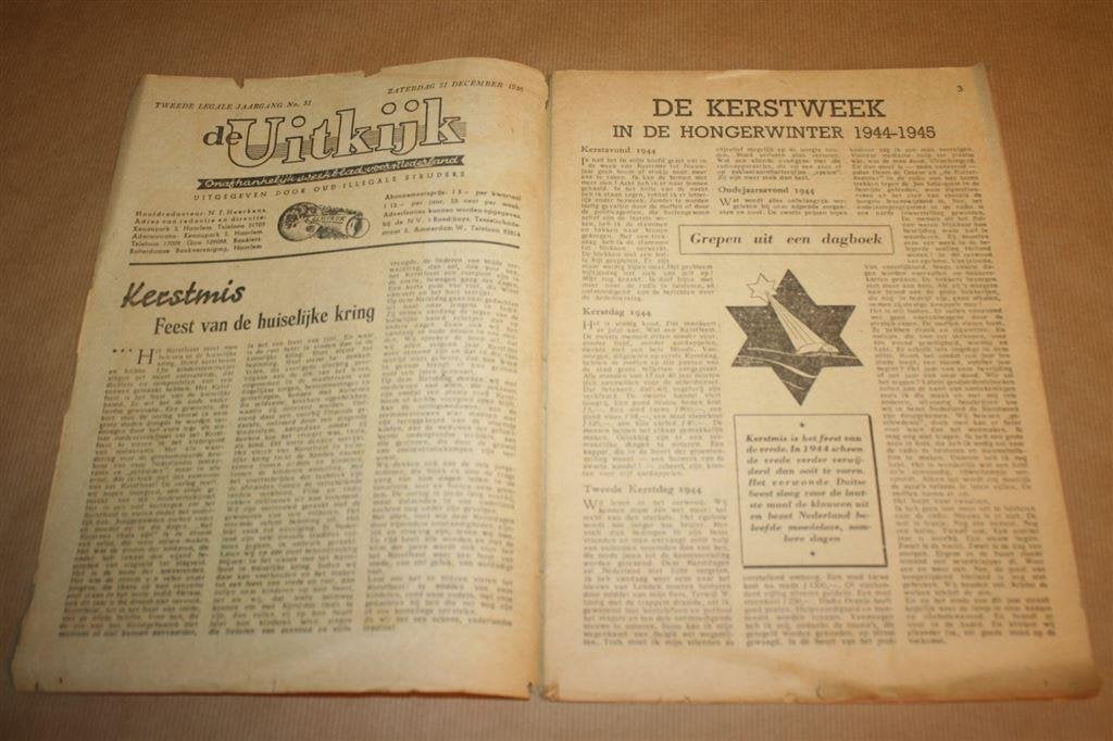Weekblad de Uitkijk. Kerstnummer. 2e jrg. no. 51 - 1946, Ophalen of Verzenden, Gelezen