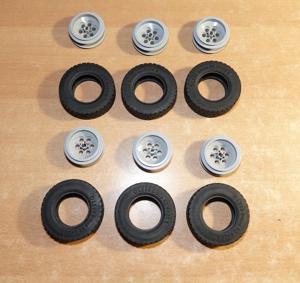 Lego Technic set wielen (velg en band) 32019 en 32020, Gebruikt, Lego, Ophalen of Verzenden, Technic