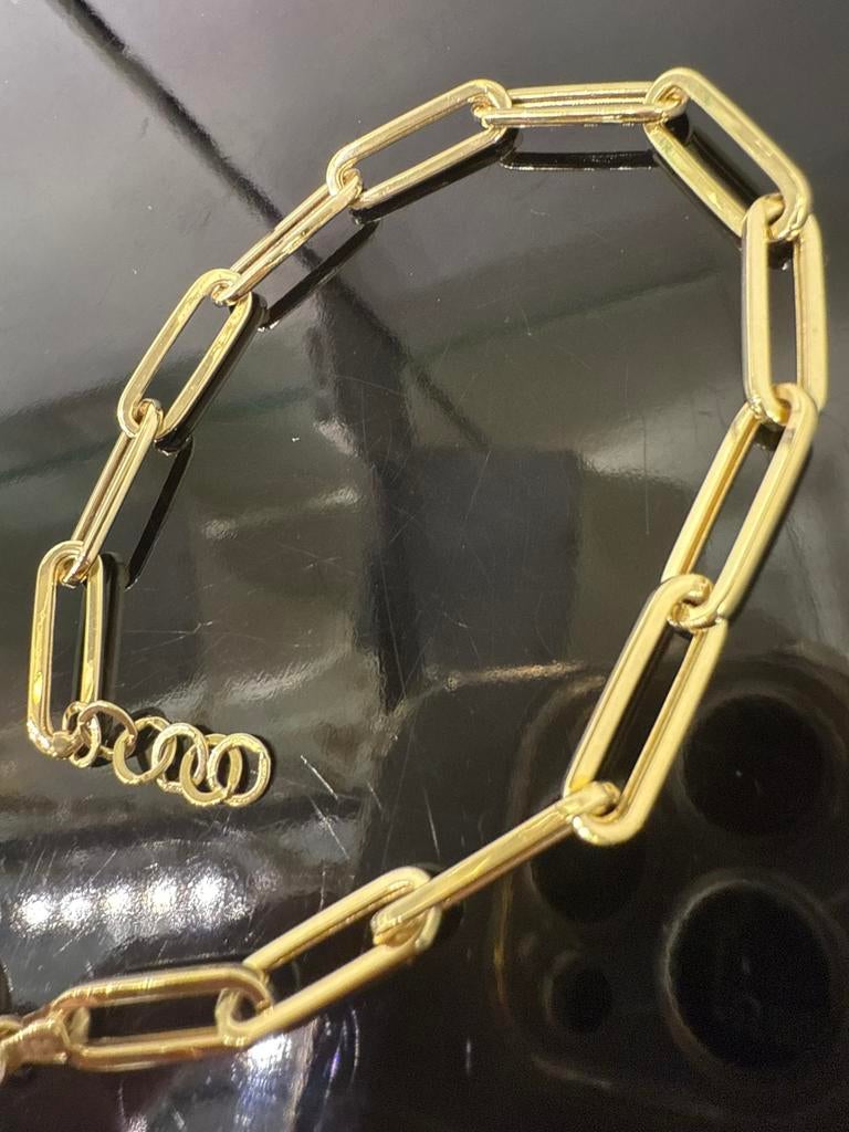 Prachtige 14k gouden closed forever design armband, Ophalen of Verzenden, Nieuw, Goud