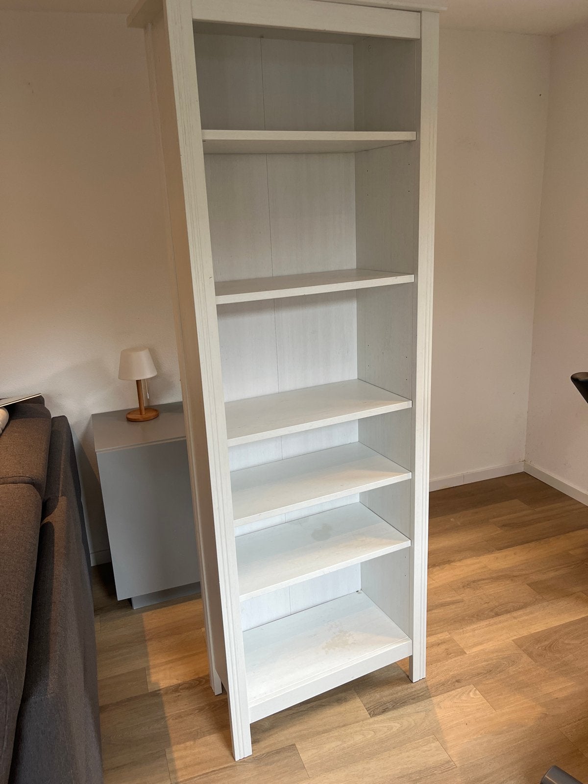 Witte boekenkast met 6 planken - Gebruikt, Ophalen, Met plank(en), Gebruikt, 50 tot 100 cm