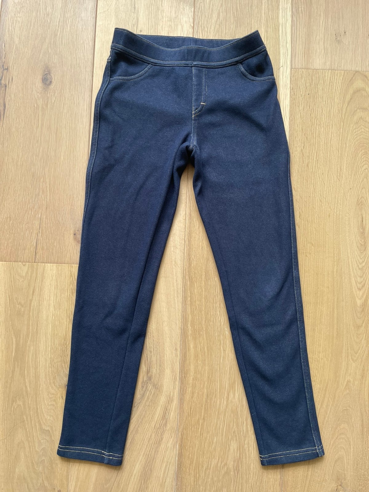 C&A gevoerde legging, maat 152, spijker-look donkerblauw, Broek, Gebruikt, C&A, Meisje