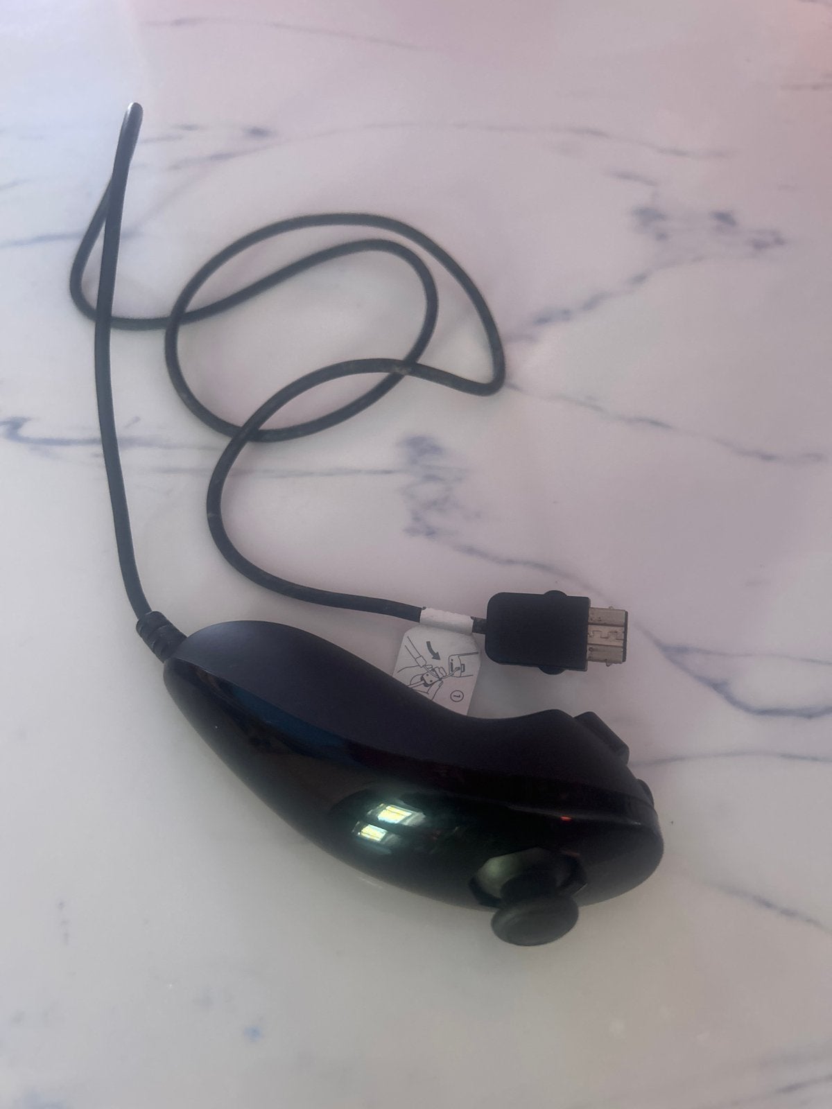 Zwarte Wii Nunchuk Controller - Gebruikt, Spelcomputers en Games, Ophalen, Gebruikt, Met 1 controller