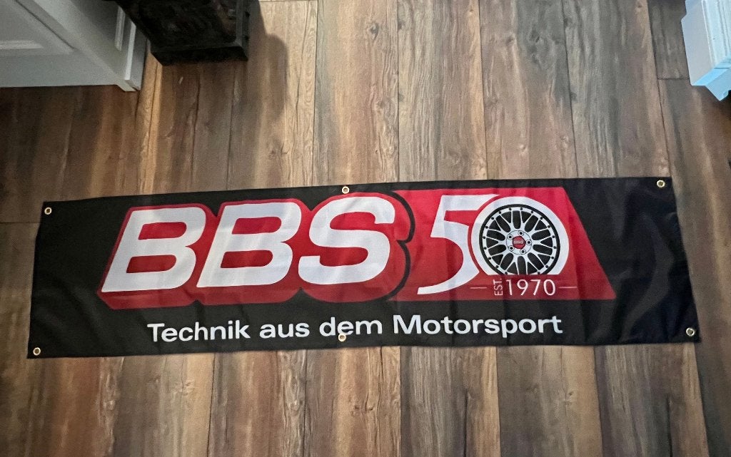 BBS BANNER 45X180 CM MET BEVESTIGGINGS OGEN GROOT FORMAAT, Ophalen of Verzenden, Nieuw