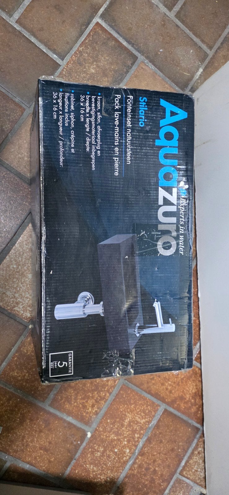AquaZuro Siliano Wastafel Natuursteen donker grijs, Ophalen, Nieuw, Steen, Wastafel
