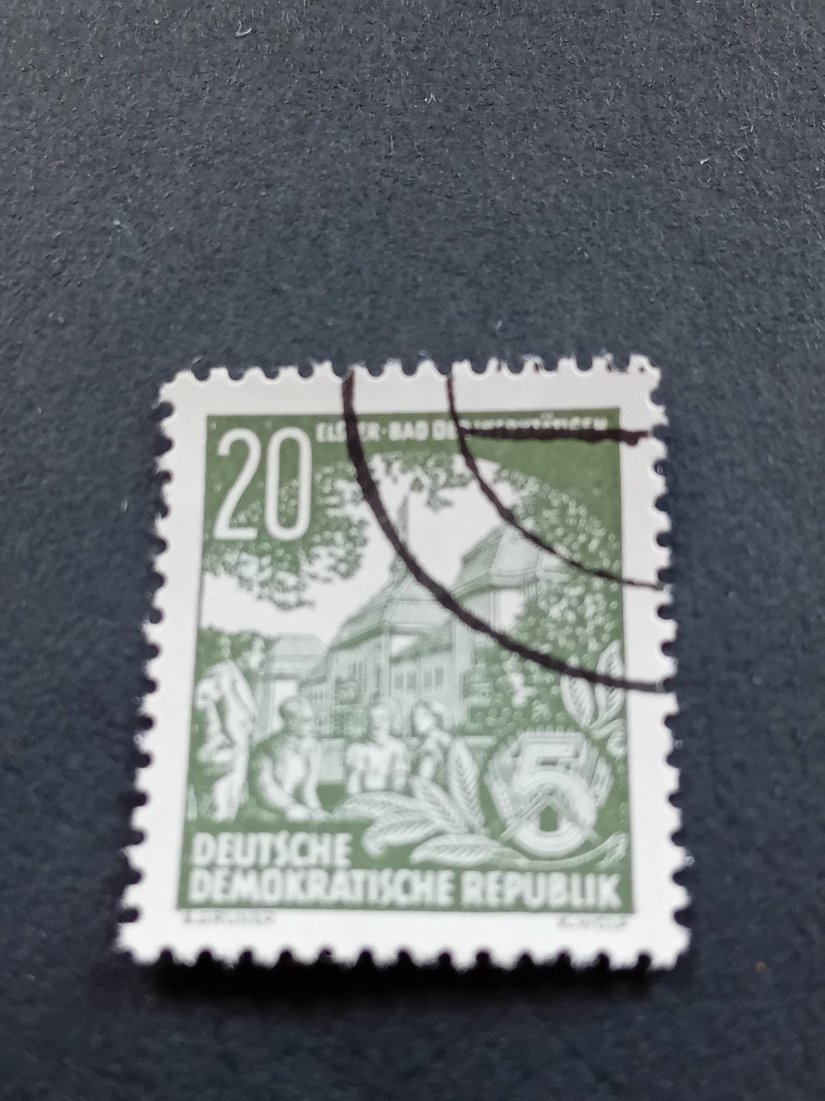 DDR Postzegel 20 Pfennig - Elster-Bad Düben, Ophalen of Verzenden, DDR