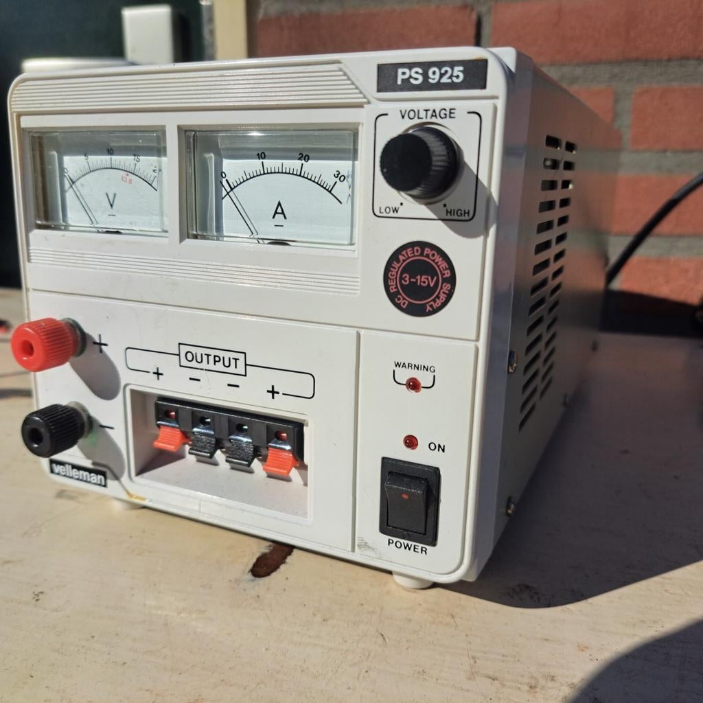Velleman PS925 Voeding - Variabele DC Voeding, Ophalen