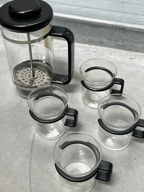 Bodum Picard glazen Carsten Jorgensen Star Trek design 1974, Bodum, Bodum, Ophalen of Verzenden, Zwart