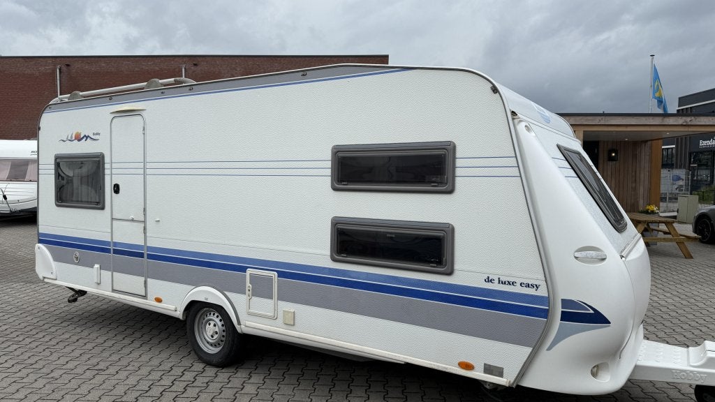 Hobby De luxe Easy 540 UK bouwjaar 2004 met voortent, Overige typen, Serviceluik, Hobby, Bedrijf