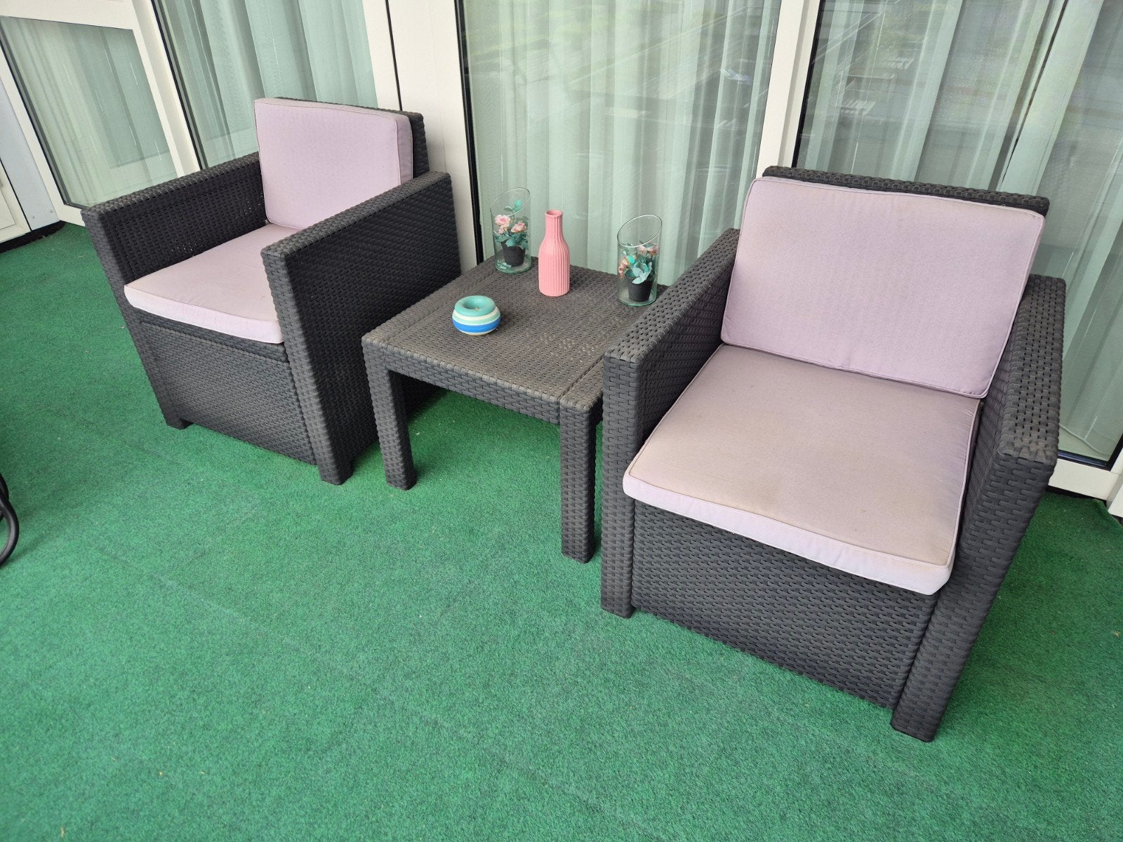 Loungeset met 2 stoelen en bijzettafel, Tuin en Terras, Ophalen of Verzenden