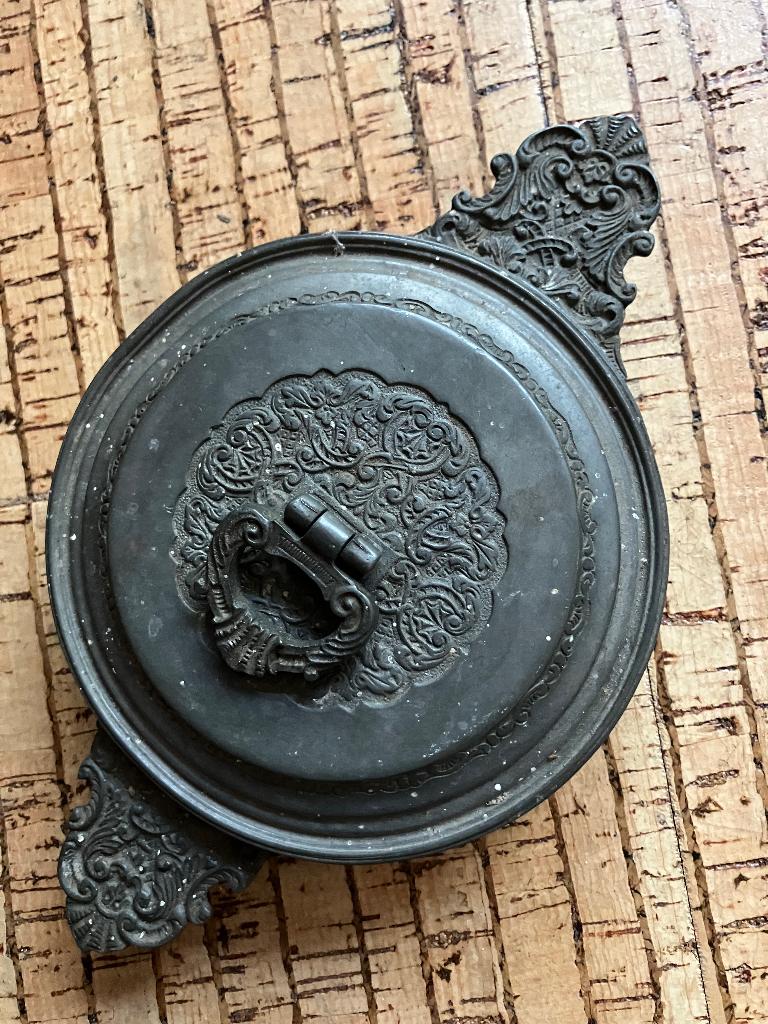 Antieke tinnen kom met deksel tin, Antiek en Kunst, Antiek | Tin, Ophalen of Verzenden