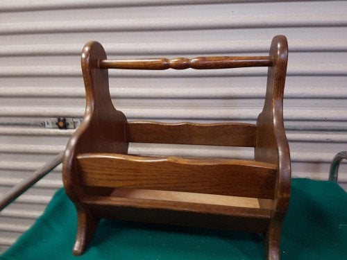 krantenbak donker eiken massief, Ophalen of Verzenden, 'T Olde Gre-j, Info@toldegrej.nl, Endepoelstraat 20f Didam
