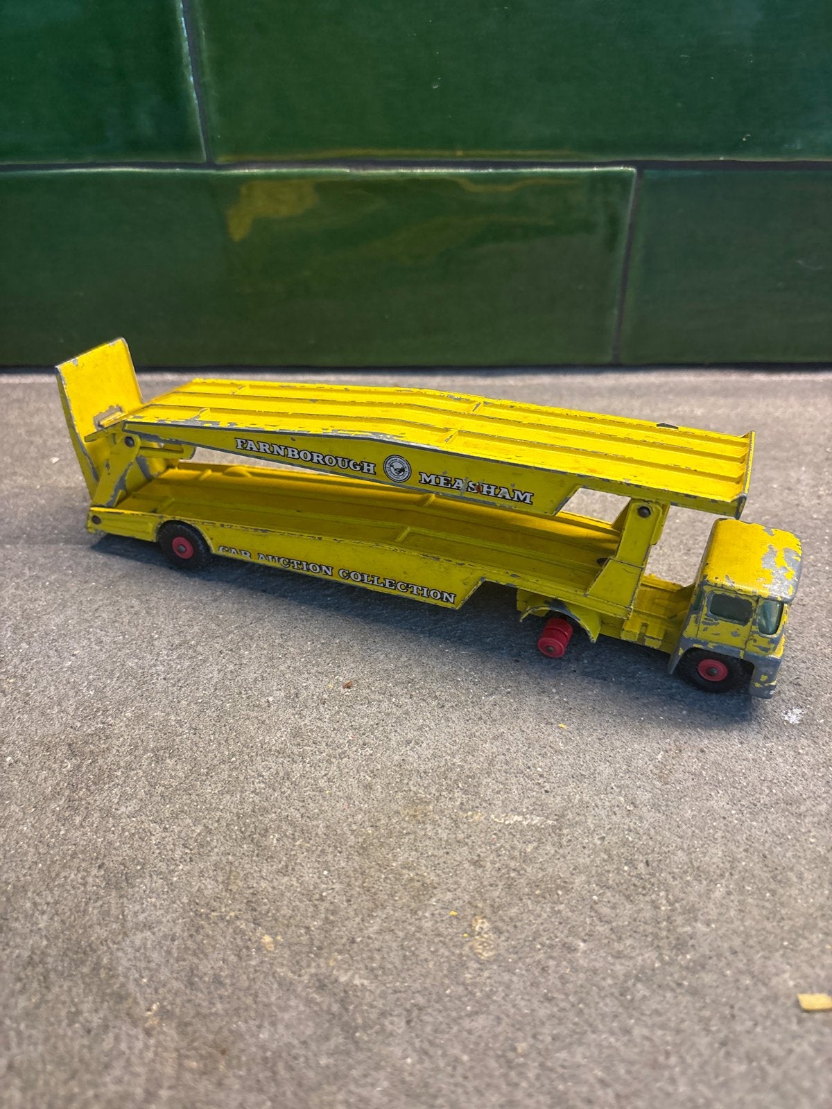 Vintage Matchbox K-8 Car Transporter Farnborough Measham, Ophalen of Verzenden, Gebruikt