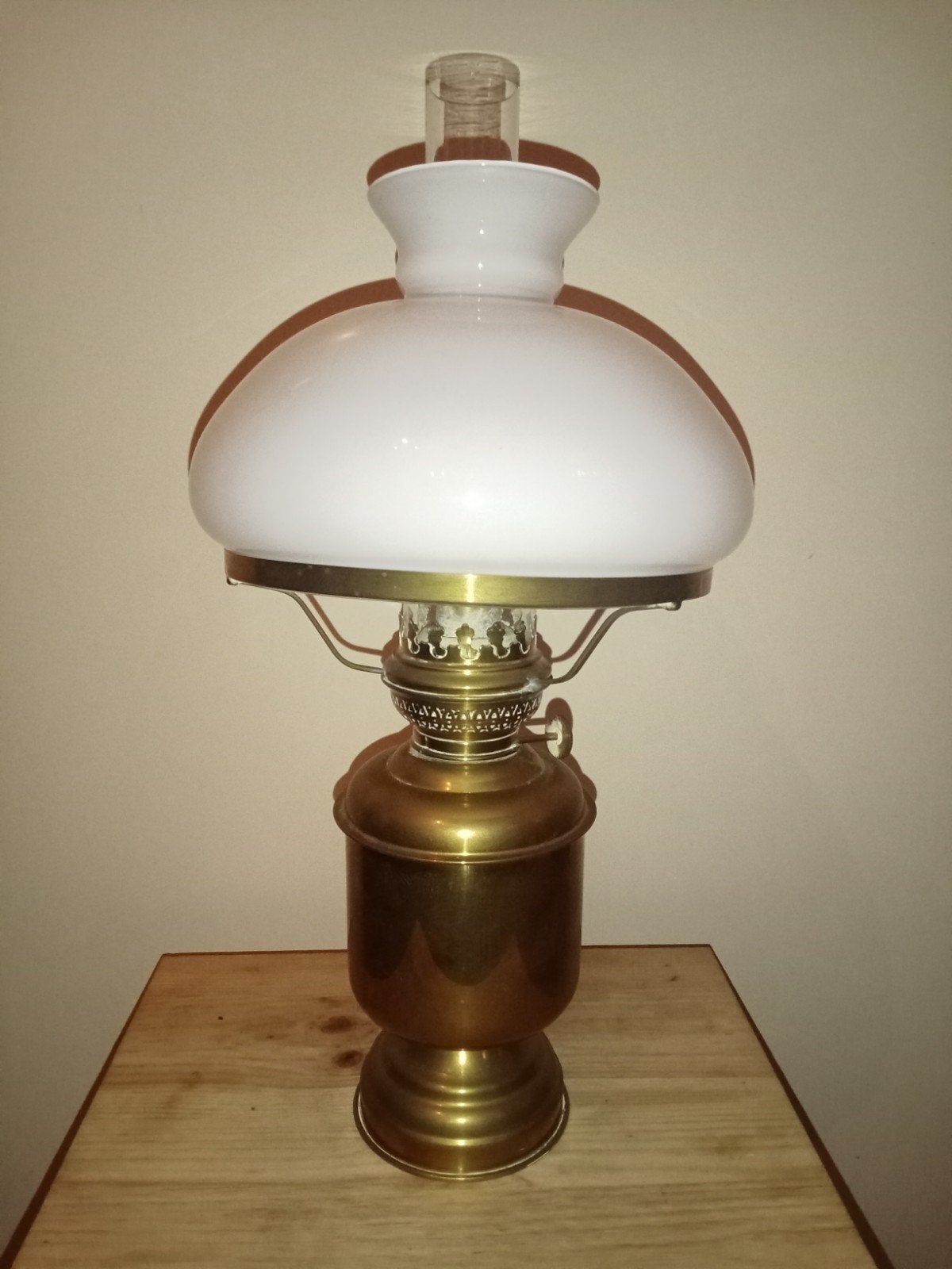 Antieke Messing Olielamp – Carl Holy Berlijn (ca. 1900), Antiek en Kunst, Ophalen of Verzenden