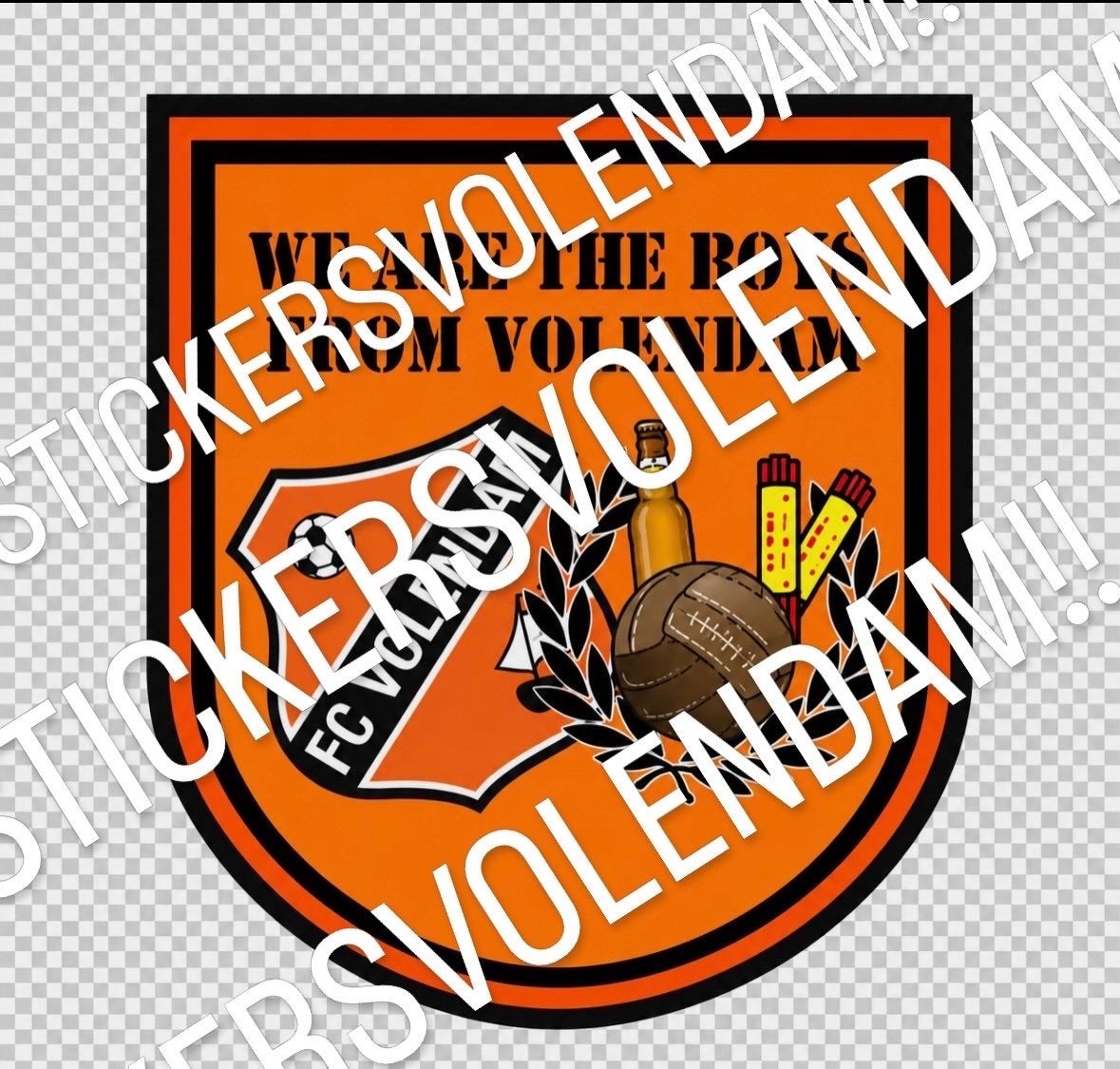 FC Volendam Stickers - Voetbalclub, Ophalen of Verzenden, Nieuw, Sport