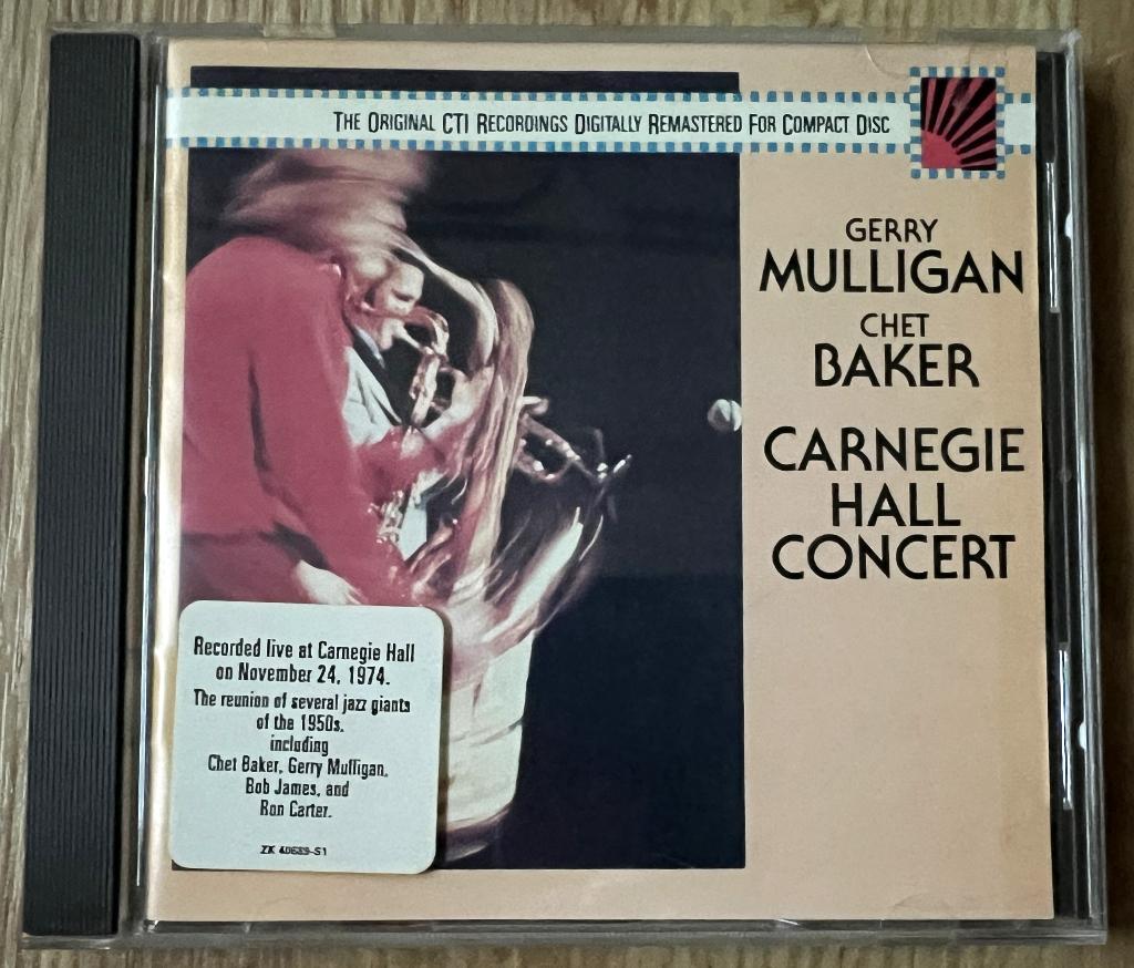 CD Mulligan/Baker - Carnegie Hall Concert, Ophalen of Verzenden, 1980 tot heden, Zo goed als nieuw, Jazz