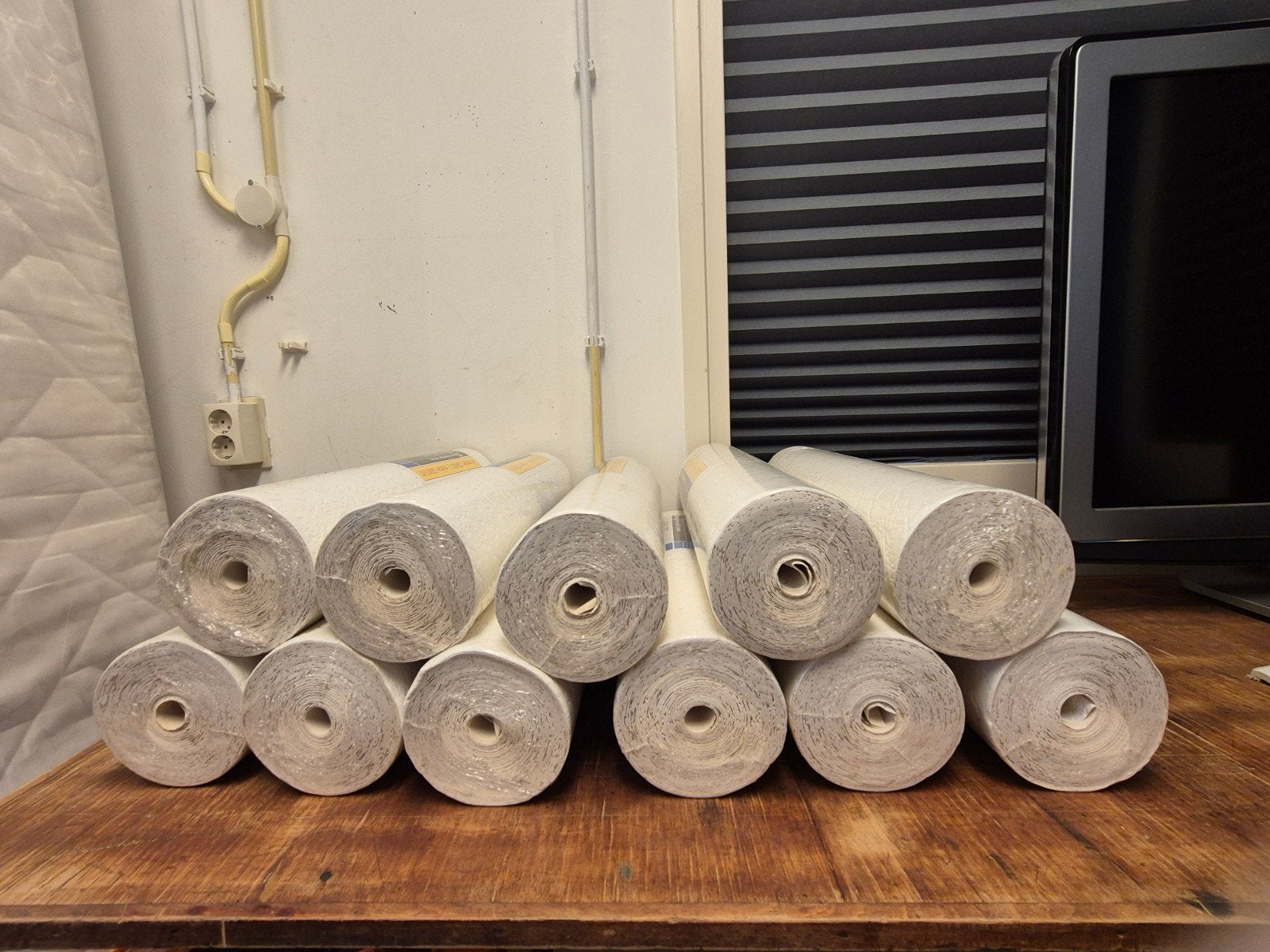 11 rollen Sencys Schuimvinyl Behang Overschilderbaar 13m x 5, Huis en Inrichting, Stoffering | Behang, Ophalen