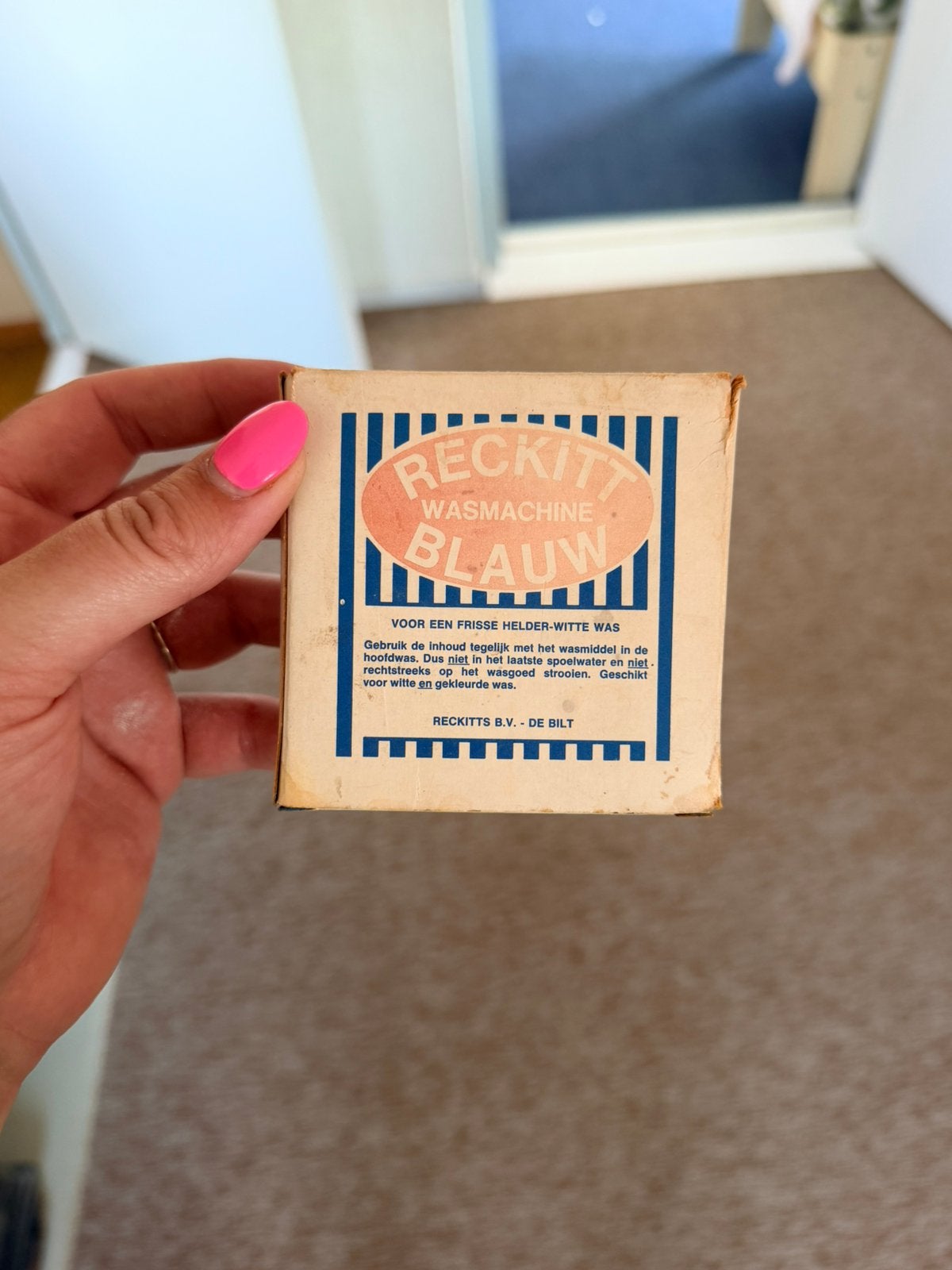 Reckitt wasmachine blauw, Ophalen of Verzenden