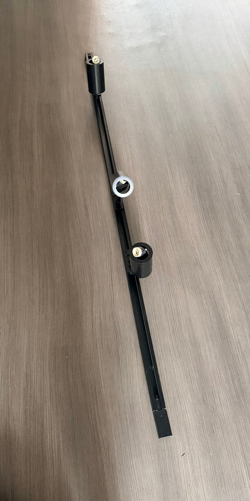 Zwarte rail met 3 GU10 fittingen, Overige merken, Zwart, GU10, Zo goed als nieuw