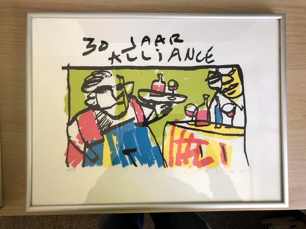 Herman Brood Zeefdruk '30 Jaar Alliance' (28/50), Antiek en Kunst, Ophalen of Verzenden