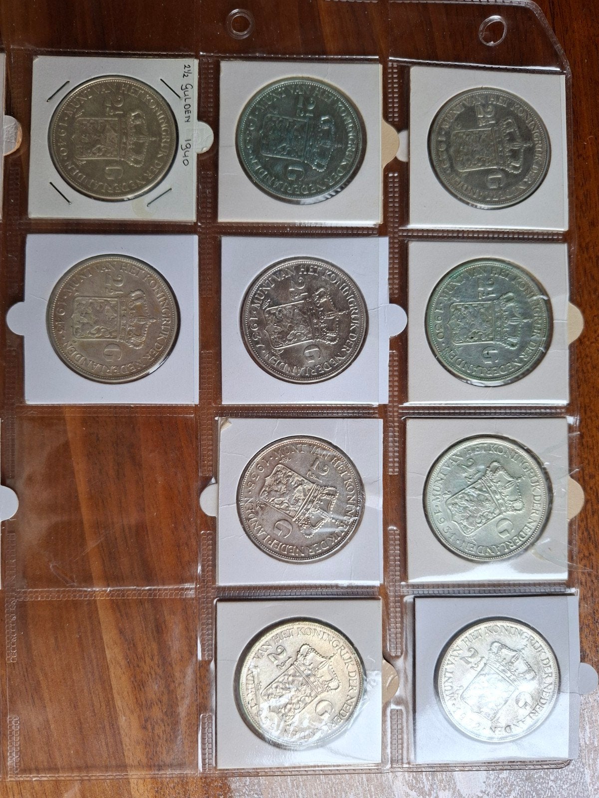 Serie rijksdaalders wilhelmina 1929-1943 2 ½ gulden, Setje, Zilver, Ophalen of Verzenden, Koningin Wilhelmina
